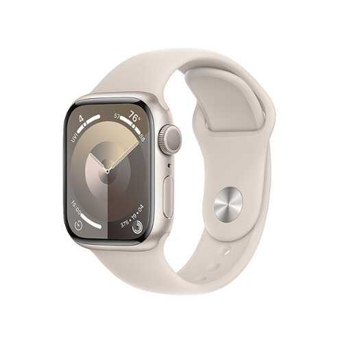 Rent to own Apple Watch Series 9 GPS 41mm Starlight Aluminum Case with Starlight Sport Band - S/M - Starlight