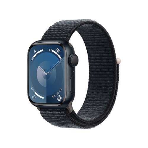 Rent to own Apple Watch Series 9 GPS 41mm Midnight Aluminum Case with Midnight Sport Loop - Midnight