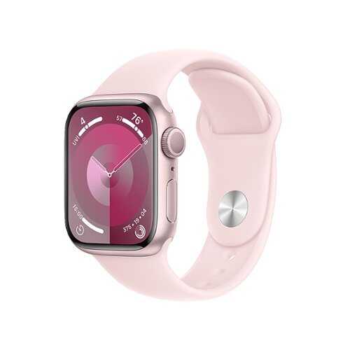 Rent to own Apple Watch Series 9 GPS 41mm Pink Aluminum Case with Light Pink Sport Band - S/M - Pink