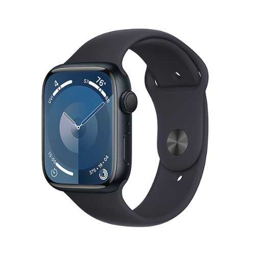 Rent to own Apple Watch Series 9 (GPS) 45mm Midnight Aluminum Case with Midnight Sport Band - S/M - Midnight