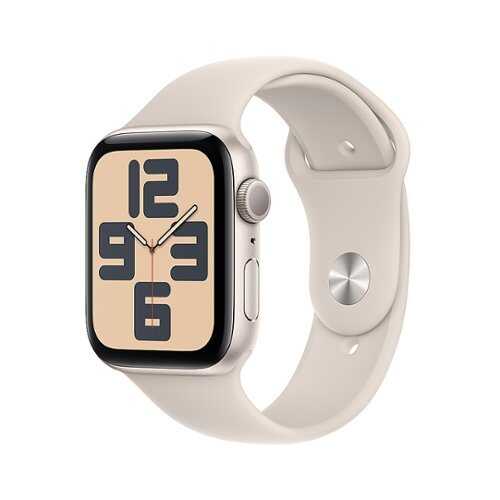 Rent to own Apple Watch SE (GPS) 44mm Starlight Aluminum Case with Starlight Sport Band - S/M - Starlight