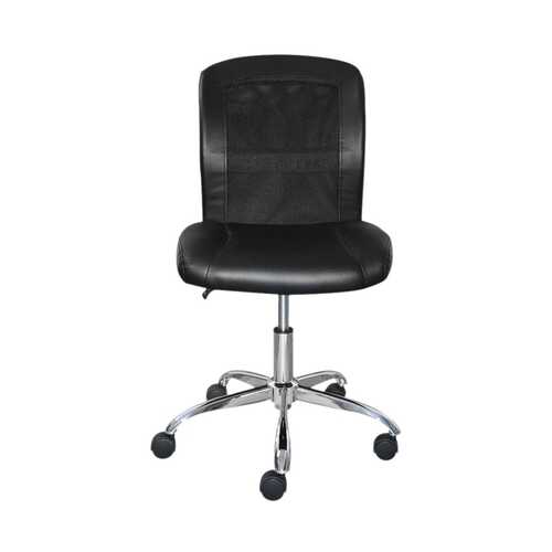 Serta - Essentials Mesh & Faux Leather Task Chair - Black