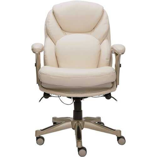 Rent to own Serta - Works Bonded Leather Executive Chair - Ivory