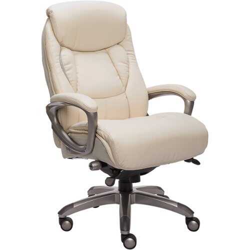 Rent to own Serta - Works 5-Pointed Star Bonded Leather Executive Chair - Ivory