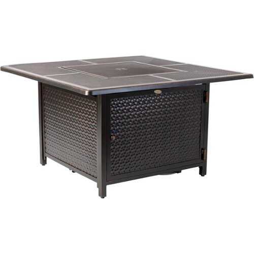 Rent to own Fire Sense - Walkers Square LPG Fire Pit - Bronze