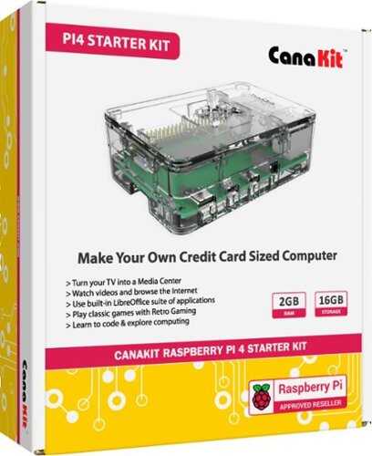 Rent to own CanaKit - Raspberry Pi 4 2GB Starter Kit - Clear