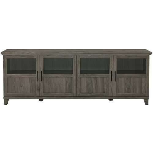 Rent to own Walker Edison - Tall Split Door TV Stand for Most TVs up to 78" - Slate Grey