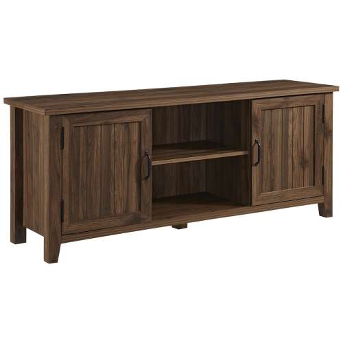 Rent to own Walker Edison - Modern Farmhouse TV Stand for Most TVs Up to 64" - Dark Walnut