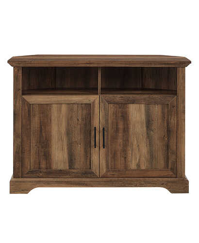 Rent to own Walker Edison - Corner TV Stand for Most TVs Up to 50" - Reclaimed Barnwood