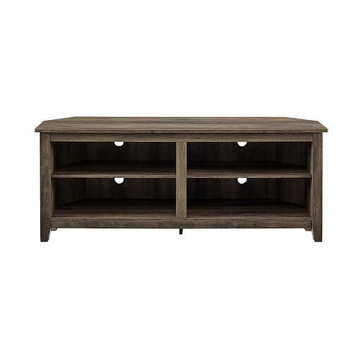 Rent to own Walker Edison - Corner Open Shelf TV Stand for Most Flat-Panel TV's up to 60" - Rustic Oak