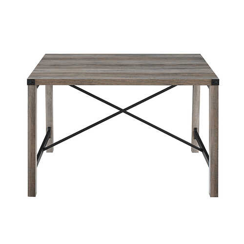 Walker Edison - Rectangular Industrial Metal / High-Grade MDF Table - Gray Wash