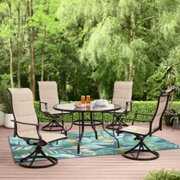 Rent to own Mainstays Highland Knolls Padded Sling 5 Piece Outdoor Patio Dining Set