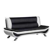 Rent to own Pemberly Row Faux Leather Sofa in Black and White