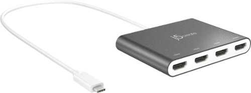 Rent to own j5create - USB-C to 4-Port HDMI Multi-Monitor Adapter - Silver