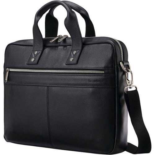 Rent to own Samsonite - Classic Leather Slim Brief for 15.6" Laptop - Black