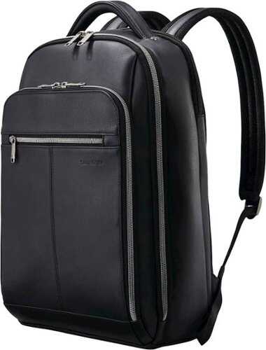 Rent to own Samsonite - Classic Leather Backpack for 15.6" Laptop - Black