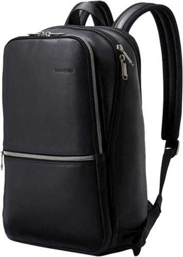 Rent to own Samsonite - Classic Leather Slim Backpack for 14.1" Laptop - Black