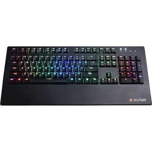 Rent to own CyberPowerPC - Syber K1 Wired Gaming Mechanical Kontact Blue Switch Keyboard with RGB Back Lighting - Black