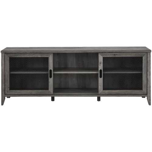 Rent to own Walker Edison - Industrial TV Stand for Most TVs up to 78" - Gray Wash