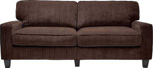 Serta - RTA Palisades 3-Seat Fabric Sofa - Kingston Brown