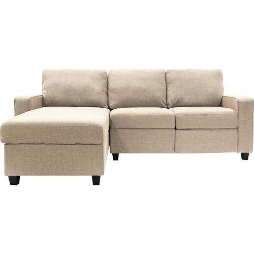Serta Palisades Fabric Reclining Sectional Dusk Beige