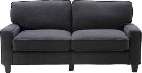 Rent to own Serta - Palisades Modern 3-Seat Fabric Sofa - Charcoal