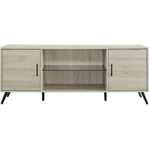 Rent to own Walker Edison - Mid Century Modern TV Stand Cabinet for Most TVs Up to 65" - Birch