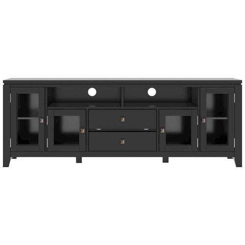 Rent to own Simpli Home - Cosmopolitan Contemporary TV Media Stand for Most TVs Up to 80" - Black