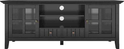 Rent to own Simpli Home - Acadian Wide TV Media Stand for Most TVs up to 65" - Black