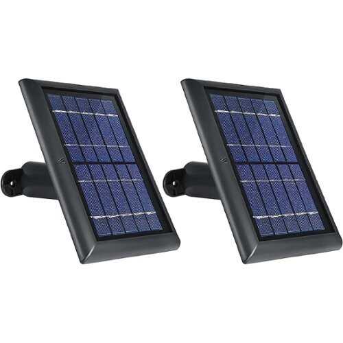 Rent to own Wasserstein - Solar Panel for Ring Spotlight Camera Battery and Ring Stick Up Camera Battery (2-Pack) - Black