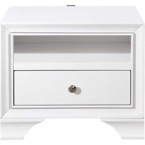 Rent to own Click Decor - Edmond Wood 1-Drawer Night Stand - White
