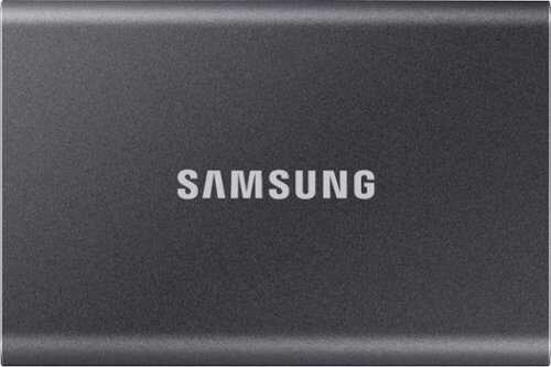 Rent to own Samsung - T7 500GB External USB 3.2 Gen 2 Portable Solid State Drive with Hardware Encryption - Titan Gray