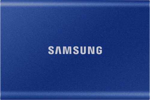 Rent to own Samsung - T7 500GB External USB 3.2 Gen 2 Portable Solid State Drive with Hardware Encryption - Indigo Blue