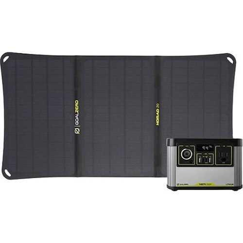 Rent to own Goal Zero - Portable Solar Panel Kit (20W Nomad Panel & Yeti 200 WH Battery) - Black