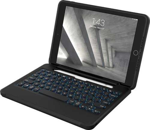 Rent to own ZAGG - Rugged Book Keyboard & Case for Apple iPad 10.2” (7th, 8th, 9th Gen) and iPad Air 10.5" (3rd Gen) - Black