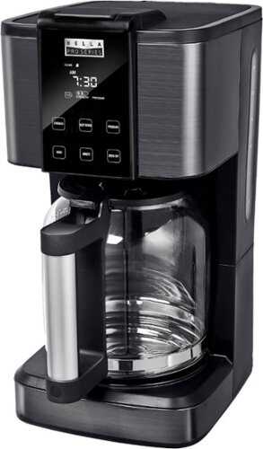 Bella Pro Series - 14-Cup Touchscreen Coffee Maker - Black Stainless Steel