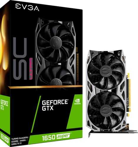 Rent to own EVGA - SUPER SC ULTRA GAMING NVIDIA GeForce GTX 1650 SUPER 4GB GDDR6 PCI Express 3.0 Graphics Card - Black/Silver