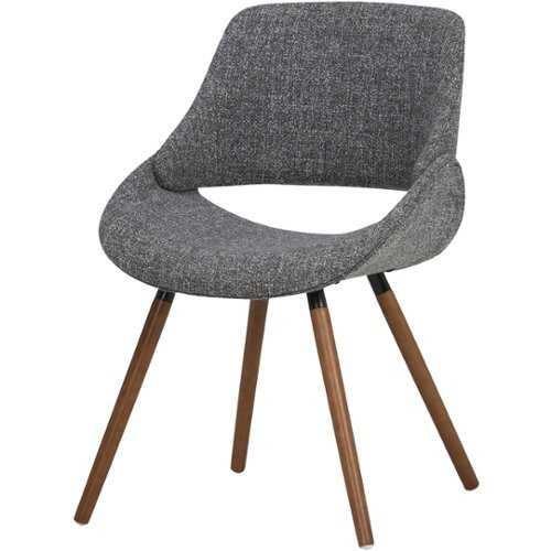 Rent to own Simpli Home - Malden Mid Century Modern Bentwood Dining Chair in Grey Woven Fabric - Gray
