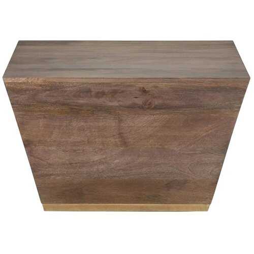 Rent to own Simpli Home - Abba Square Modern Mango Wood Coffee Table - Dark Brown
