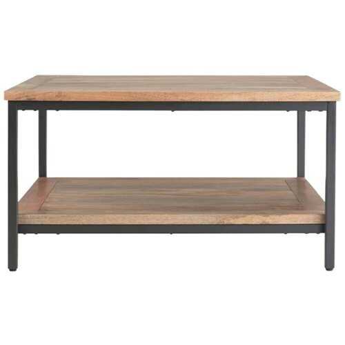 Rent to own Simpli Home - Skyler Square Modern Industrial Mango Wood Coffee Table - Natural