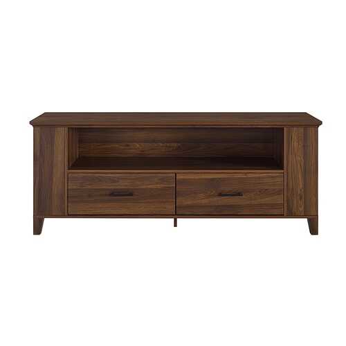 Rent to own Walker Edison - Rustic Wood TV Console for Most Flat-Panel TV's Up to 65" - Dark Walnut