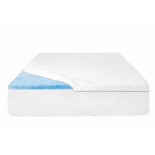 Rent to own Sealy - 2” Gel Memory Foam Mattress Topper with Cover - Blue