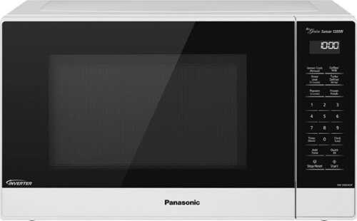 Panasonic Compact Microwave Oven with Sensor Cooking, Popcorn Button, Quick 30sec and Turbo Defrost - White