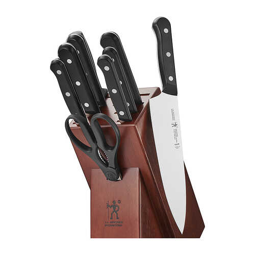 J.A. HENCKELS INTERNATIONAL - International Solution 10-pc Knife Block Set - Brown