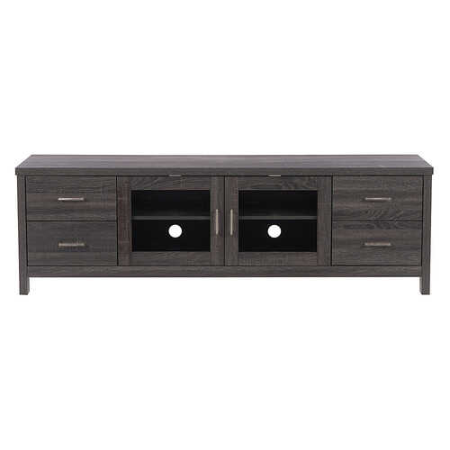 Rent to own CorLiving Hollywood TV Cabinet with Doors, for TVs up to 85" - Dark Gray