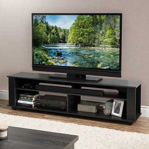 Rent to own CorLiving Bakersfield TV Stand, For TV's up to 85" - Ravenwood Black