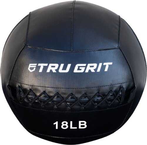 Tru Grit - 18-lb Medicine Wallball - Black