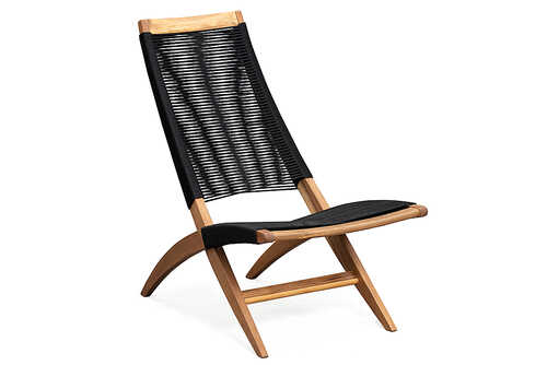 Rent to own Patio Sense - Lisa Modern Lounge Chair - Black