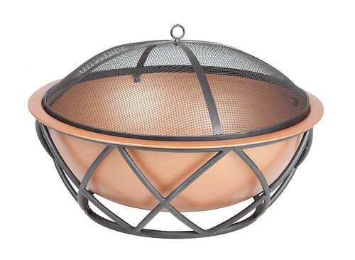 Fire Sense - Barzelonia Round Copper Look Fire Pit - Copper