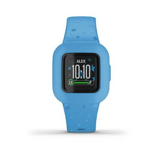 Rent to own Garmin - vivofit jr. 3 Kids Fitness Activity Tracker - Blue Stars